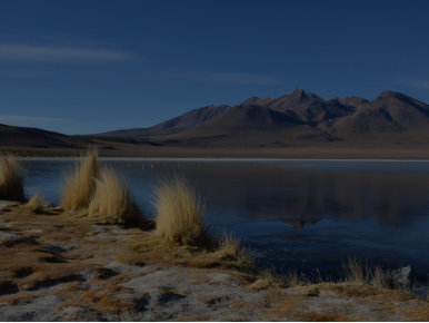 Blaue Lagune in Bolivien